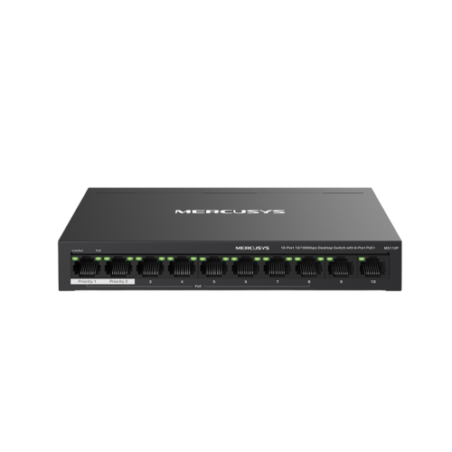 Коммутатор/ 10-Port 10/100Mbps Desktop Switch with 8-Port PoE+