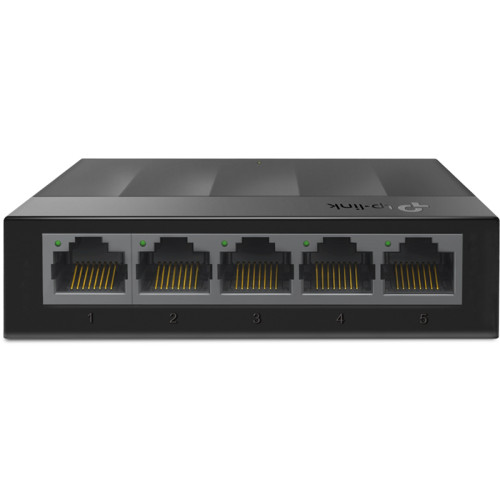 5 ports Giga Unmanaged switch, 5 10/100/1000Mbps RJ-45 ports, plastic shell, desktop and wall mountable