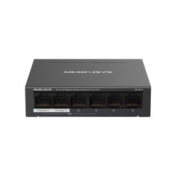 Коммутатор/ 6-Port 10/100 Mbps Desktop Switch with 4-Port PoE+ PORT: 4? 10/100 Mbps PoE+ Ports, 2? 10/100 Mbps Non-PoE Ports SPEC: Compatible with 802.3af/at PDs, 40 W PoE Power, Desktop Steel Case, Wall Mounting FEATURE: Extend Mode for 250m PoE Transmit
