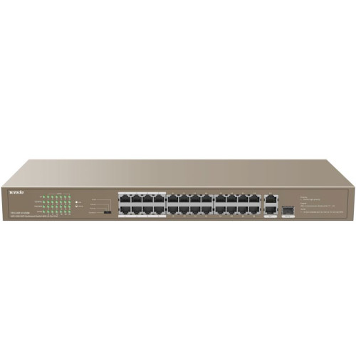 Tenda TEF1126P-24-250W 24FE+2GE/1SFP Rackmount Switch With 24-Port PoE