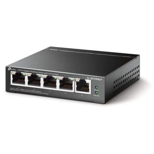 Коммутатор TP-Link TL-SG1005LP (L2) 5x1Гбит/с 4PoE+ 40W неуправляемый