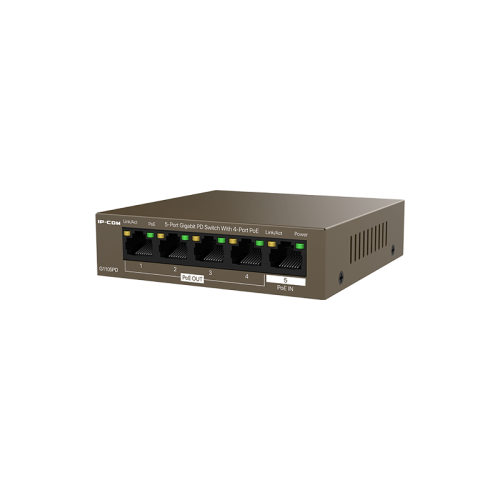 IP-COM G1105PD Коммутатор неуправляемый PoE, 5 портов, 5x1 Гбит/с, PoE 4х15,4 Вт (до 30Вт), настольный IP-COM G1105PD Коммутатор неуправляемый PoE, 5 портов, 5x1 Гбит/с, PoE 4х15,4 Вт (до 30Вт), настольный