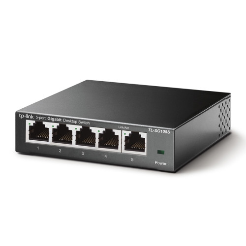 5-port Desktop Gigabit Switch, 5 10/100/1000M RJ45 ports, metal case