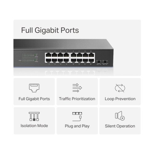 Коммутатор/ 16-Port Gigabit Desktop/Rackmount Switch