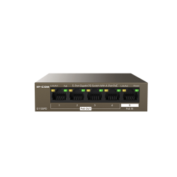 IP-COM G1105PD Коммутатор неуправляемый PoE, 5 портов, 5x1 Гбит/с, PoE 4х15,4 Вт (до 30Вт), настольный