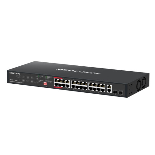 Коммутатор/ 28-Port Gigabit Rackmount Switch with 24-Port PoE+, 24? Gigabit PoE+ ports, 2 ? Gigabit non-PoE ports, and 2 ? Gigabit SFP slots