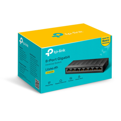 Коммутатор TP-Link LS1008G (L2) 8x1Гбит/с неуправляемый