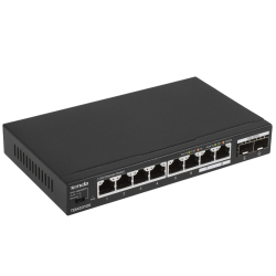 Коммутатор/ Tenda TEM2010X Коммутатор неуправляемый, 10 портов, RJ-45 8х2,5 Гбит/с, SFP+ 2х10 Гбит/с, настольный, металлический корпус