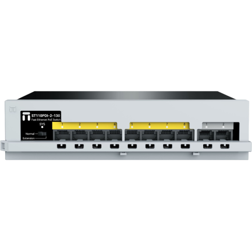 Коммутатор/ Неуправляемый PoE коммутатор Fast Ethernet, 8 портов 100 Мбит/с PoE+, 2 Uplink порта 100 Мбит/с RJ45, БП 130 Вт