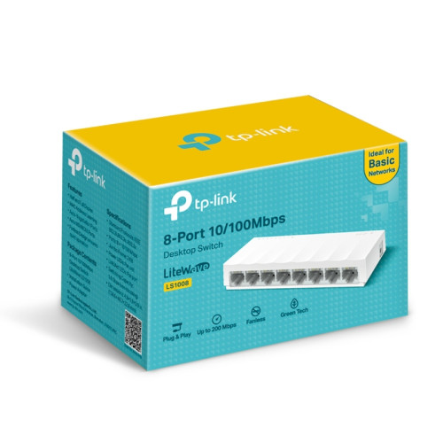Коммутатор TP-Link LS1008 (L2) 8x100Мбит/с неуправляемый