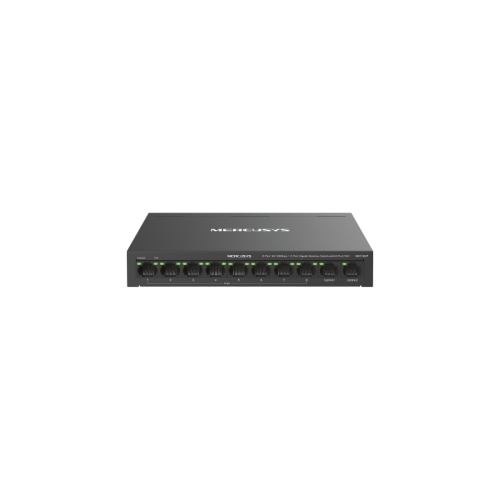 Коммутатор Mercusys MS110CP (L2) 8x100Мбит/с 2x1Гбит/с 8PoE+ 65W неуправляемый