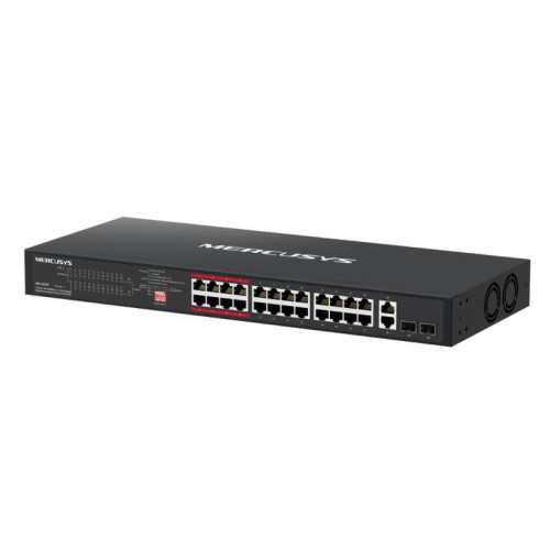 Коммутатор/ 24-Port 10/100Mbps + 2-Port Gigabit Rackmount Switch with 24-Port PoE+