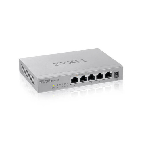 Коммутатор/ Zyxel MG-105 multi-gigabit switch, 5x1 / 2.5GE, desktop, silent