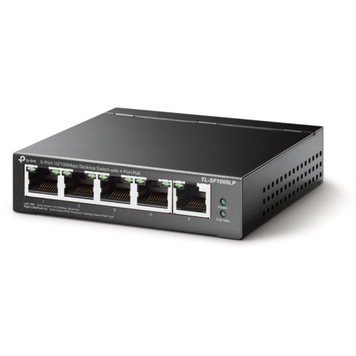 Коммутатор/ 5-port 10/100 Mbps unmanaged switch with 4 PoE ports, metal case, desktop installation, PoE budget-41w Коммутатор/ 5-port 10/100 Mbps unmanaged switch with 4 PoE ports, metal case, desktop installation, PoE budget-41w