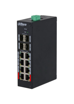 12-Port Hardened Managed Switch with 8-Port PoE