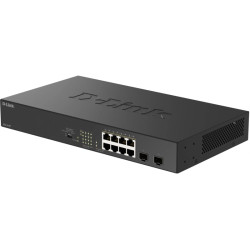 Коммутатор D-Link DGS-1010P/B1A 8x1Гбит/с 2SFP 8PoE 8PoE+ 125W неуправляемый
