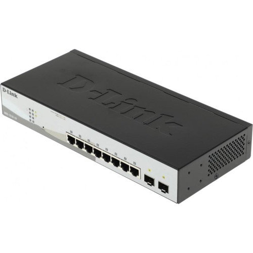 Коммутатор D-Link DGS-1210-10/F1A 8x1Гбит/с 2SFP управляемый