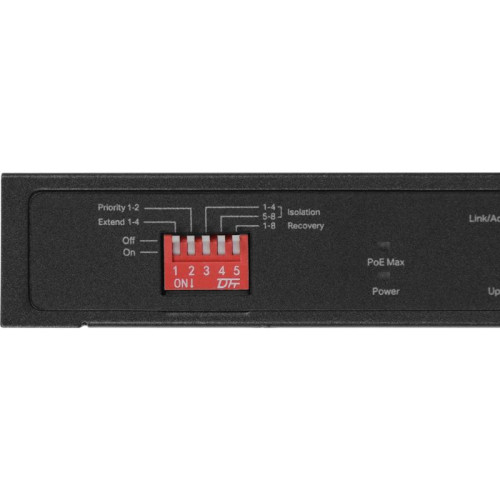 Коммутатор Mercusys MS110GMP (L2) 10x1Гбит/с 8PoE+ 111W неуправляемый