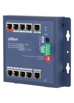 Коммутатор Dahua DH-CHS4110-8ET-90-F 8x100Мбит/с 1x1Гбит/с управляемый