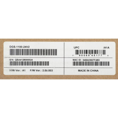 Коммутатор D-Link DGS-1100-24V2/A (L2) 24x1Гбит/с настраиваемый