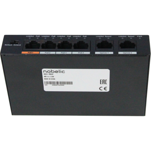 Коммутатор POE сетевой индустриальный 4 портовый 2-го уровня 4 POE порта RJ45 -100mb 2 порта Uplink RJ-45 -100mb Поддержка IEEE802.3af (PoE) IEEE802.3at (PoE+) Hi-PoE PoE бюджет 60Вт Порт №1 – до 60Вт порты №2-4 – до 30Вт на порт Питание DC 51В/ 1.25A -10