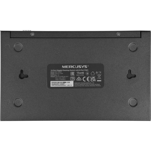 Коммутатор Mercusys MS110GMP (L2) 10x1Гбит/с 8PoE+ 111W неуправляемый