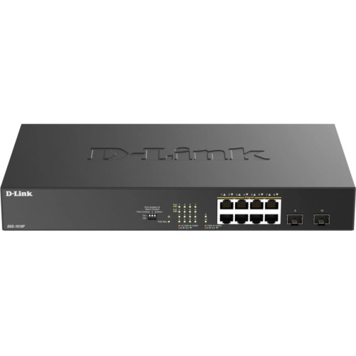 Коммутатор D-Link DGS-1010P/B1A 8x1Гбит/с 2SFP 8PoE 8PoE+ 125W неуправляемый Коммутатор D-Link DGS-1010P/B1A 8x1Гбит/с 2SFP 8PoE 8PoE+ 125W неуправляемый