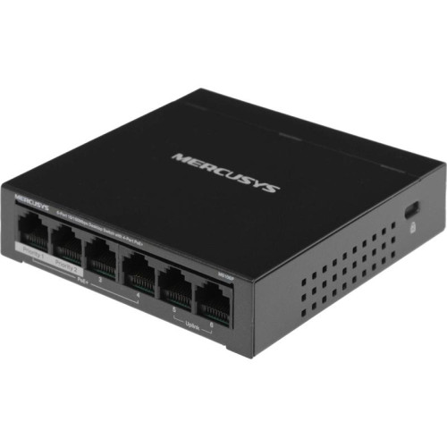 Коммутатор Mercusys MS106P (L2) 6x100Мбит/с 4PoE+ 67W неуправляемый
