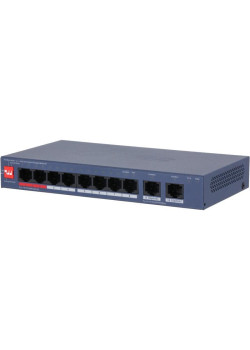Коммутатор Dahua DH-CS4010-8ET2GT-110 (L2) 8x100Мбит/с 2x1Гбит/с 8PoE 110W управляемый