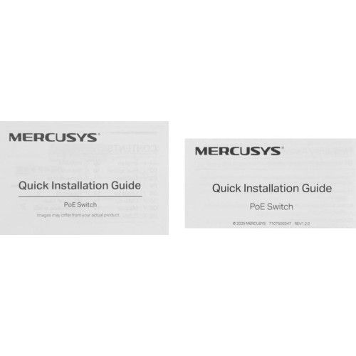 Коммутатор Mercusys MS110CMP (L2) 8x100Мбит/с 2x1Гбит/с 8PoE+ 115W неуправляемый