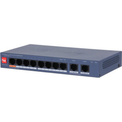 Коммутатор Dahua DH-CS4010-8ET2GT-60 8x100Мбит/с 2x1Гбит/с 2xКомбо(1000BASE-T/SFP) управляемый