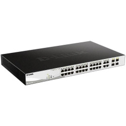 Коммутатор D-Link DGS-1210-28P/FL2A (L2) 24x1Гбит/с 4xКомбо(1000BASE-T/SFP) 24PoE 24PoE+ 193W управляемый