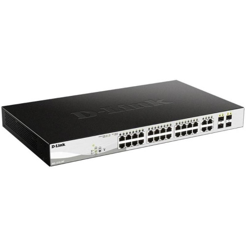 Коммутатор D-Link DGS-1210-28P/FL2A (L2) 24x1Гбит/с 4xКомбо(1000BASE-T/SFP) 24PoE 24PoE+ 193W управляемый