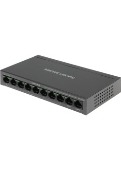 Коммутатор Mercusys MS110CMP (L2) 8x100Мбит/с 2x1Гбит/с 8PoE+ 115W неуправляемый
