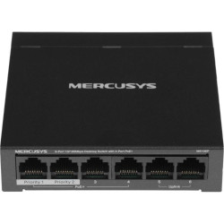 Коммутатор Mercusys MS106P (L2) 6x100Мбит/с 4PoE+ 67W неуправляемый