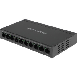 Коммутатор Mercusys MS110CP (L2) 8x100Мбит/с 2x1Гбит/с 8PoE+ 65W неуправляемый