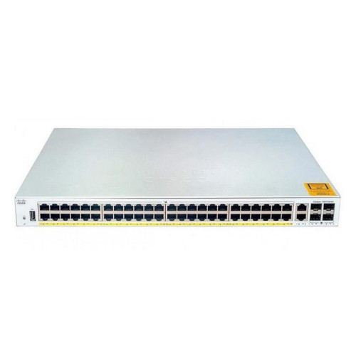 Коммутатор CISCO Catalyst 1000 48x 10/100 RJ-45 PoE+, 2x SFP/RJ-45 combo and 2 SFP uplinks, PoE+ 370W, C1000FE-48P-4G-L