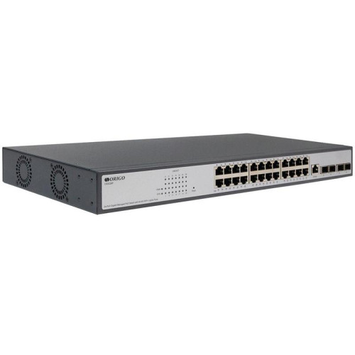 Управляемый L3 PoE-коммутатор ORIGO OS3228P/370W/A1A  24x1000Base-T PoE+, 4x10G SFP+, PoE-бюджет 370 Вт