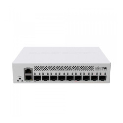Коммутатор/ CRS310-1G-5S-4S+IN Cloud Router Switch with 800 MHz CPU, 256 MB RAM, 4xSFP+, 5xSFP cages, 1xGBit LAN port, RouterOS L5, desktop case, rackmount ears, PSU
