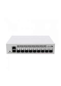 Коммутатор/ CRS310-1G-5S-4S+IN Cloud Router Switch with 800 MHz CPU, 256 MB RAM, 4xSFP+, 5xSFP cages, 1xGBit LAN port, RouterOS L5, desktop case, rackmount ears, PSU