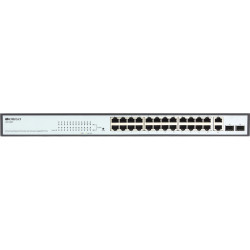 Коммутатор/ Smart Managed Switch 24x100Base-TX PoE, 2xCombo 1000Base-T/SFP, PoE Budget 280W, 19