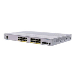 Коммутатор CISCO CBS350 24x10/100/1000 PoE+ ports 195W power budget, 4x 1Gb SFP uplink, Layer2, Fanless, Mounting Kit, CBS350-24P-4G