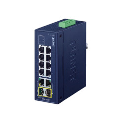 коммутатор/ PLANET IFGS-1022TF IP30 Industrial 8-Port 10/100TX + 2-Port Gigabit TP/SFP Combo Ethernet Switch (-40 to 75 C, dual redundant power input on 9-48VDC/24VAC terminal block)