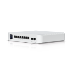 Коммутатор/ UniFi Pro 8 PoE has 8 ports (6 PoE+, 2 PoE++), 120W total PoE, 56 Gbps switching
