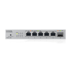 Коммутатор/ Мультигигабитный коммутатор Zyxel XMG-105, 5xRJ-45: 1/2.5G, 1xSFP+, настольный, бесшумный