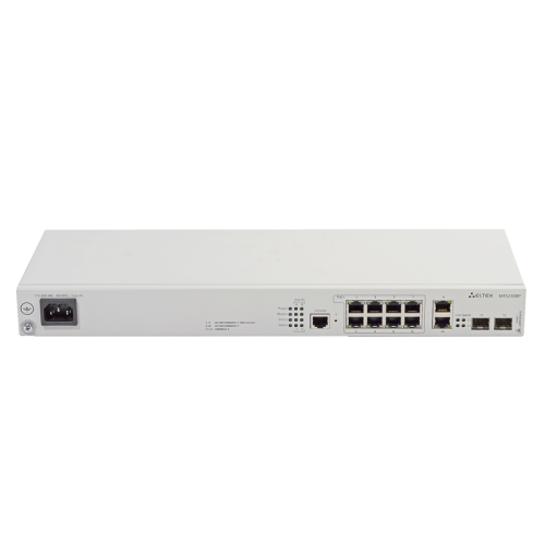 Ethernet-коммутатор MES2308P, 8 портов 10/100/1000Base-T с поддержкой PoE+ и 2 порта 10/100/1000Base-T, 2 порта 1000Base-X (SFP), L3, 220V AC