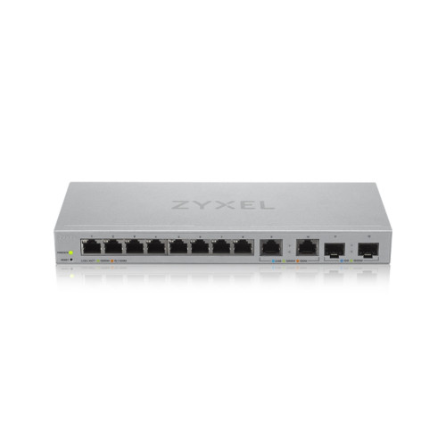 Коммутатор/ Zyxel XGS1210-12 Multi-Gigabit Smart L2 Switch, 8xGE, 2x1/2.5GE, 2xSFP+, Desktop, Silent Коммутатор/ Zyxel XGS1210-12 Multi-Gigabit Smart L2 Switch, 8xGE, 2x1/2.5GE, 2xSFP+, Desktop, Silent