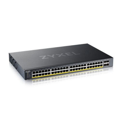 Коммутатор/ XGS1935-52HP, 52 Port Smart Managed PoE Switch, 48x Gigabit PoE and 4x 10G SFP+, hybrid mode, standalone or NebulaFlex Cloud, 375 Watt PoE