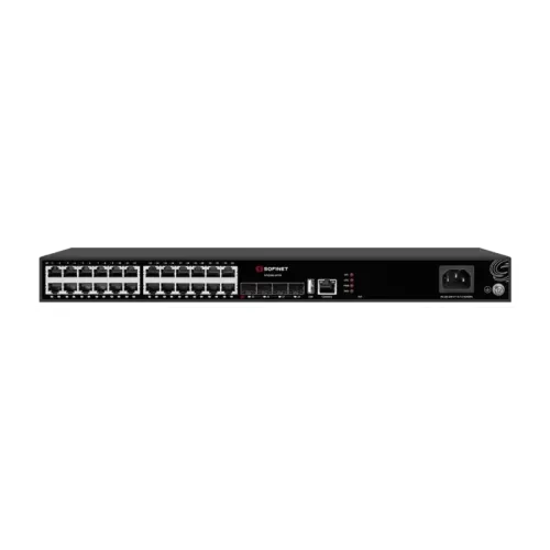 Коммутатор L2+, 24x10/100/1000Мб RJ45, 4x1/10Гб SFP+