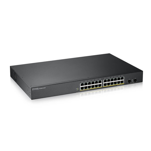 Коммутатор/ ZYXEL GS1900-24HPv2, Smart L2 PoE + switch rack 19 